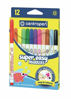 Фломастеры 2580 SUPER EASY Набор 12 шт. Centropen 8595013635643