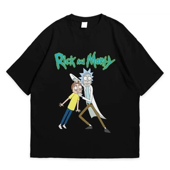 Футболка с принтом Рик и Морти Rick And Morty 2XL Черный Ф Мульт007-Ч 2XL