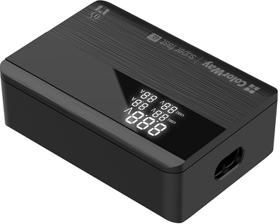 Ładowarka sieciowa ColorWay Power Delivery 2 USB-A + 2 USB TYPE-C 65W Black (CW-CHS040PD-BK)