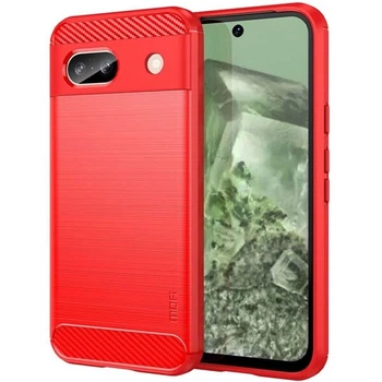 Силіконовий (TPU) чохол MOFI Carbon Fiber для Google Pixel 8A - Red