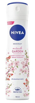 Antyperspirant w spray'u Nivea Miracle Garden Kwiat Wiśni i Czerwone Jagody 150 ml (9005800356877)