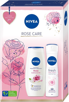 Zestaw dla kobiet Nivea Rose Care Żel pod prysznic 250 ml + Antyperspirant w sprayu 150 ml (9005800363615)