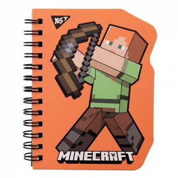 Записна книга блокнот YES Minecraft. Alex В7 60 аркушів клітинка карт. обкладинка подвійна cпіраль (151811)
