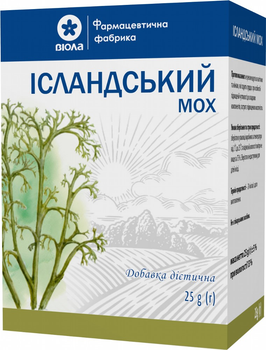 Упаковка фіточаю Віола Ісландський мох по 25 г x 2 шт (4820085408128)