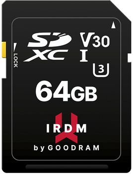 Карта памяти Goodram IRDM SDXC 64GB UHS-I (IR-S3A0-0640R12)