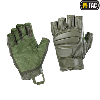 Рукавички M-Tac безпалі шкіряні Assault Tactical Mk.1 Olive XL