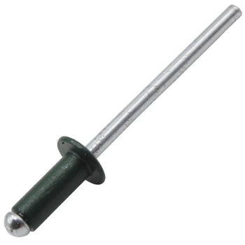 Заклепка з пласкою головкою DIN7337 4х12 Al/St RAL6005 6-8 К Steelfix 100 шт (119145)