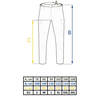 Штаны черный полевые teesar slim rip-stop fit bdu 2xl