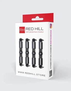 Рамка під номер, безрамкова (4 кріплення під 2 номери) Red Hill чорна