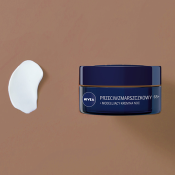 Krem do twarzy NIVEA Przeciwzmarszczkowy + Modelujący na noc 65+ 50 ml (4005900731500)