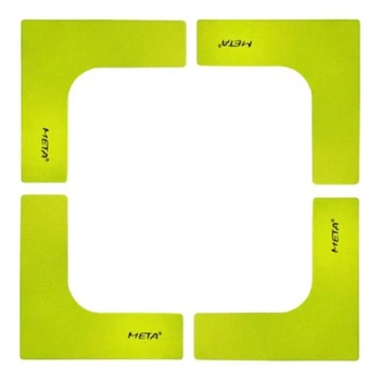 Набор плоских фишек Meta Flat Corner Marker Set of 4 зеленый Уни 25х25 см 4004000100