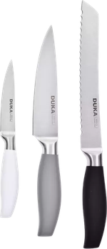 Набір ножів Duka Skara з нержавіючої сталі Сірий 3 шт (5901912175464) 