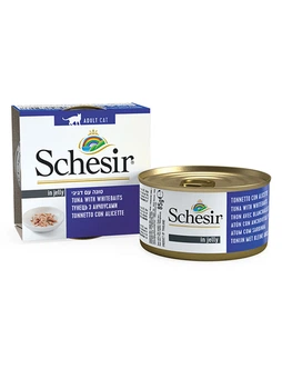 Влажный корм Schesir Tuna Whitebaits для кошек, тунец с анчоусами в желе, 85 г х 14 шт