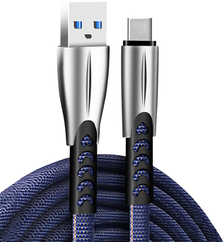 Кабель ColorWay USB Type-C 2.4A 1 m Blue (CW-CBUC012-BL)
