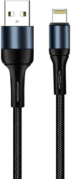 Kabel ColorWay USB - Apple Lightning 2.4A 1 m Black (CW-CBUL045-BK)