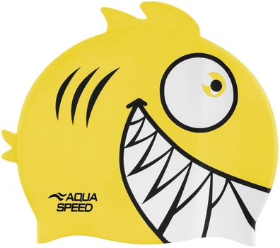 Шапка для плавания Aqua Speed ZOO Pirana 9700 пиранья, желтый Дит OSFM