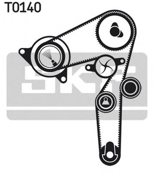 Комплект ГРМ (ремень+ролик) SKF (VKMA02174)