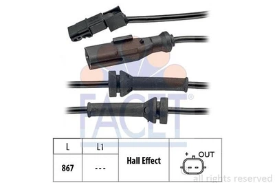 Датчик ABS Renault MEGANE II, SCENIC II, GRAND SCENIC II 02- задний Л/Пр (21.0053) Facet Facet (210053)