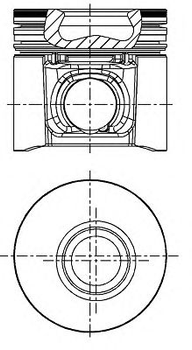 Поршень в комплекте на 1 цилиндр, STD Nural (8743700010)