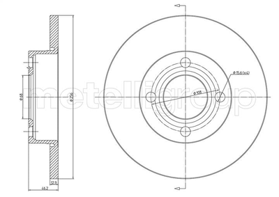 Гальмівний диск перед. Audi 100/80 (83-91) Cifam (800062)