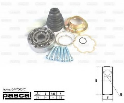 Шарнир приводного вала Pascal (G7W005PC)