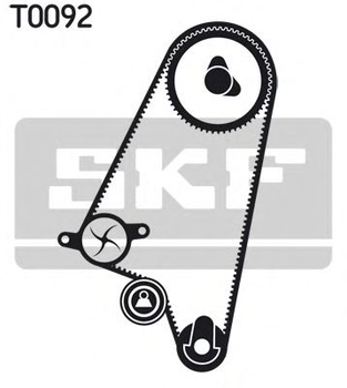 Комплект ГРМ, пас+ролик+насос SKF (VKMC05121)