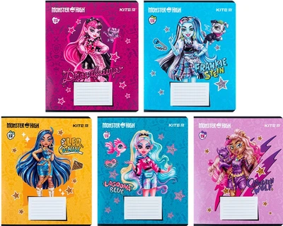 Набор школьных тетрадей Kite Monster High 12 листов в линию 25 штук (MH24-234)