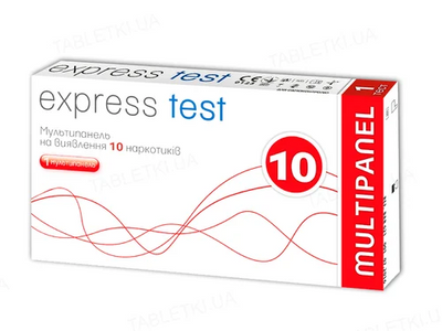Экспресс-тест (мультипанель на 10 полосок) для раннего определения наличия наркотических веществ