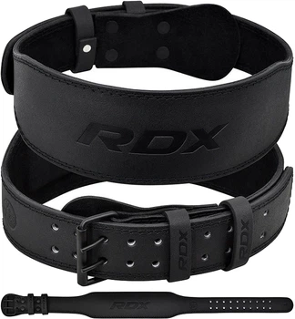 Пояс для тяжелой атлетики RDX 4 кожаный XL Full Black (WBS-4FB-XL)