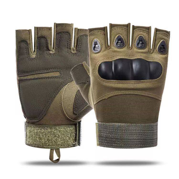 Захисні рукавиці CSJ Half Finger Tactical Gloves Green - XL