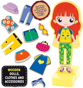 Розвиваюча іграшка Lisciani Montessori Legno Magnetic Fashion Doll (8008324098361)