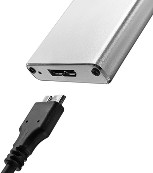 Зовнішня кишеня Qoltec M.2 SSD SATA USB 3.0 2TB Grey (5901878518336)