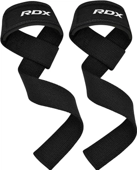 Лямки для тяги RDX W1 Gym Single Strap Plus Black (WAN-W1B+)