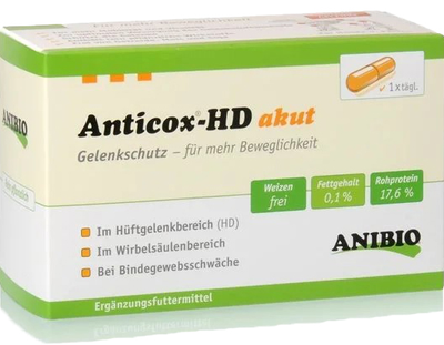 Suplement witaminowy dla psów i kotów Anibio Anticox HD akut (4025332772025)