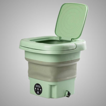 Портативная складная мини стиральная машина Folding Washing Machine Mini на 8 л Зеленая FF-200-Green