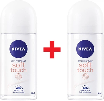 Упаковка атиперспірантів NIVEA Soft Touch кульковий 50 мл х 2 шт (4006012132545)
