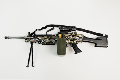 Дитячий іграшковий кулемет на орбізах Орбіган M249 Мілітарі стріляє гідрогелевими кулями Гель бластер акумуляторний + 2500 орбізів