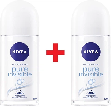 Упаковка антиперспірантів NIVEA Невидимий Захист кульковий 50 мл х 2 шт (4006054232608)