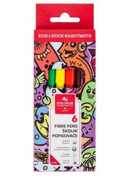 Фломастери Teenage Набір 6 кол. Картон KOH-I-NOOR 8593539348108