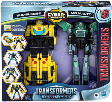 Набір фігурок Hasbro Transformers Earthspark Cyber Combiner Bumblebee and Mo Malto 2 шт (5010996195807)