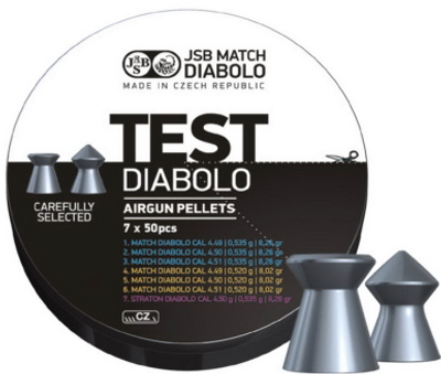 Пульки JSB Diabolo Test 0.52 г - 0.535 г, кал.177 (4.5 мм), 350 шт.