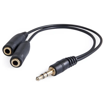 Сплиттер Defender mini-jack 3.5мм - 2 x mini-jack 3.5мм Черный (63001)