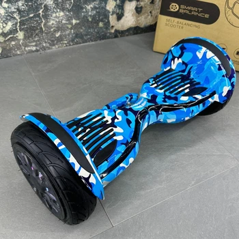 Гироборд SMART BALANCE U10 Turbo 2024 Голубой камуфляж с самобалансом + APP | с LED – подсветкой колес