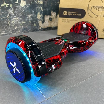 Гироборд SMART BALANCE U8 Infinity 2024 Пламя с Bluetooth колонкой и LED – подсветкой колес