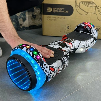 Гироборд SMART BALANCE U6 Infinity 2024 Пират с музыкой и LED-подсветкой колес