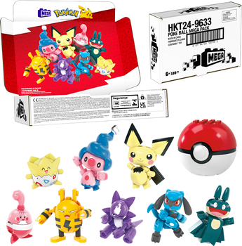 Zestaw klocków Mattel Mega Pokemon 8-pak Trenera 189 części (0194735107902)