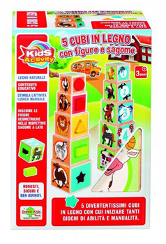 Дерев'яні кубики RS Toys Kids Activity 5 шт (8004817111586)