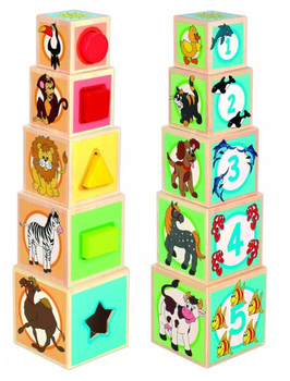 Дерев'яні кубики RS Toys Kids Activity 5 шт (8004817111586)
