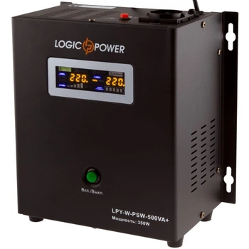 Блок безперебійного живлення LogicPower LPY-W-PSW-500VA+ ((350Вт), 5A/10A, 12V, з чистою синусоїдою, без акумулятора)