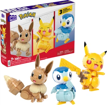 Конструктор Mega Pokemon Тріо Покемонів 588 деталей (0194735149667)